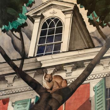 House with Dormer and Cat by Bradley Walker Tomlin, 1926