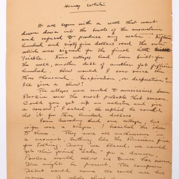 Manuscript for the First Maverick Festival, by Hervey White, 1928