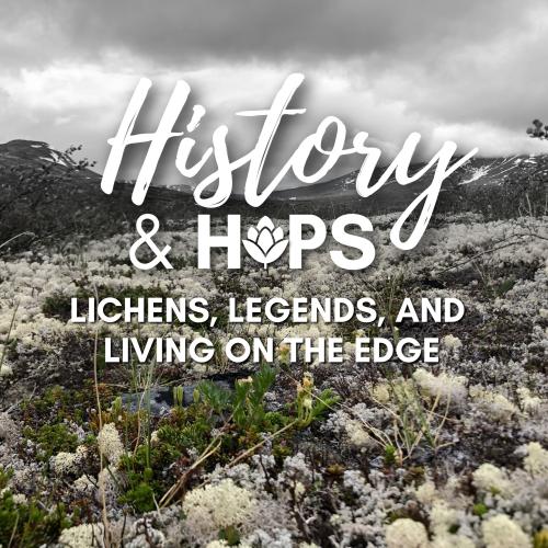 Title graphics with a field of lichens in the background