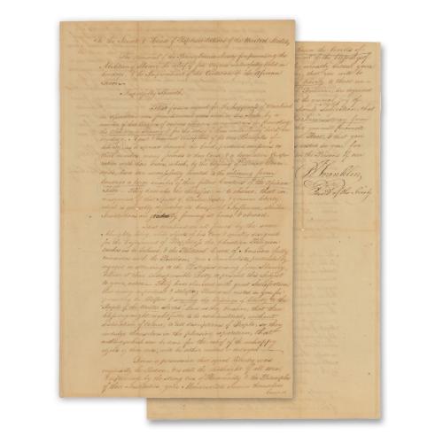 Aged, two-page handwritten document