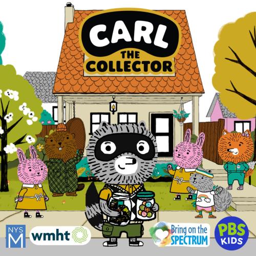 Image of Carl the Collector, a cartoon raccoon