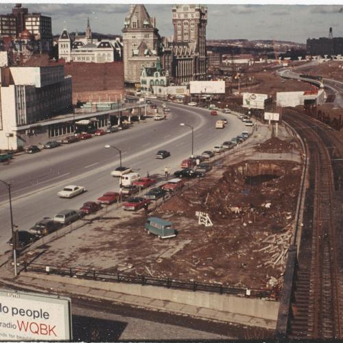 Fort Orange excavation site in 1970