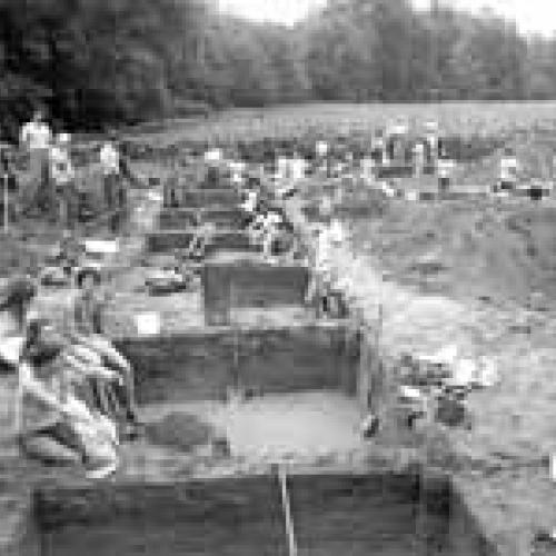 Dr. Robert Funk and crew, 1977.