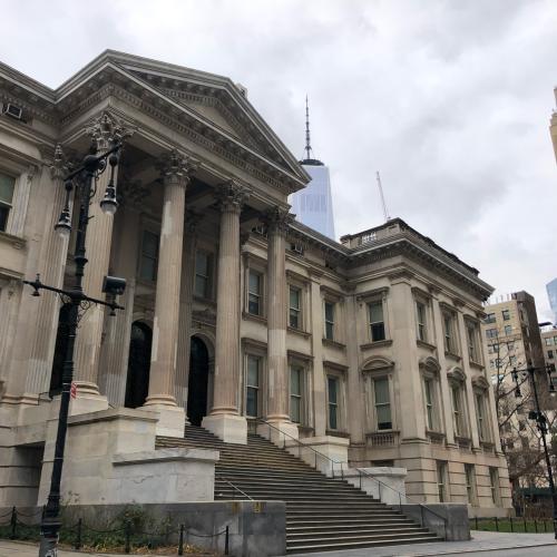 Tweed Courthouse in City Hall Park in Manhattan
