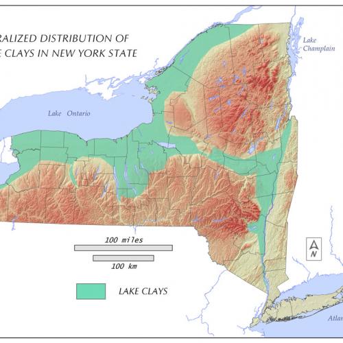Lake and Clay distribution map