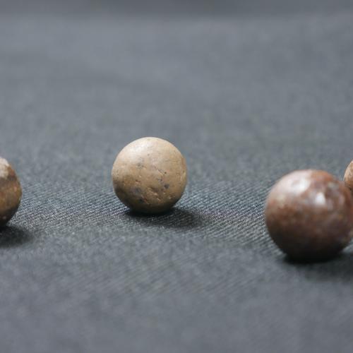 Stoneware and redware marbles, 1600s 