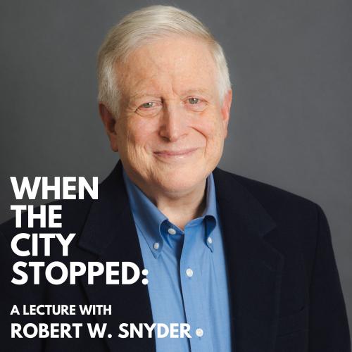 photo of Robert Snyder with title graphics