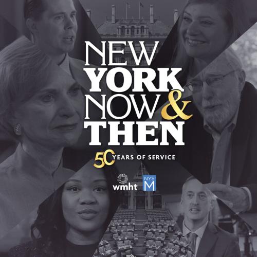 black white collage of six different people with title text and WMHT & NYSM logos