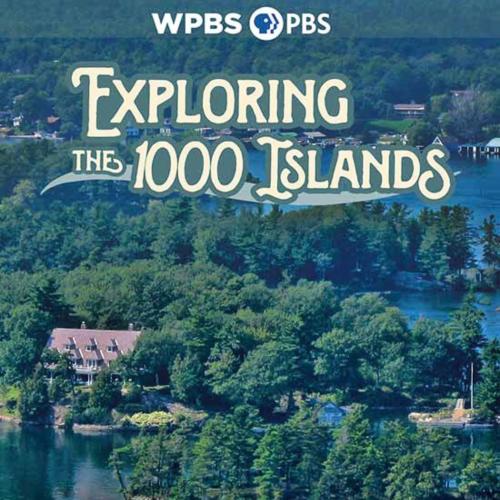 Title text over a photo of a waterfront home surrounded by lush green trees and waterways