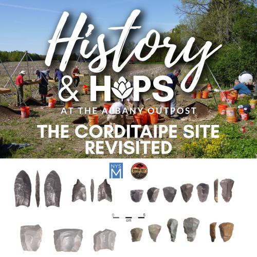 title text over image of an archaeology site and projectile points
