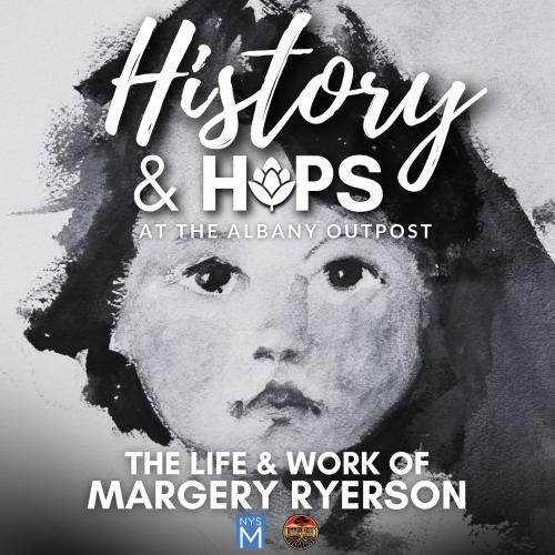 Title text over black white watercolor portrait of a young child