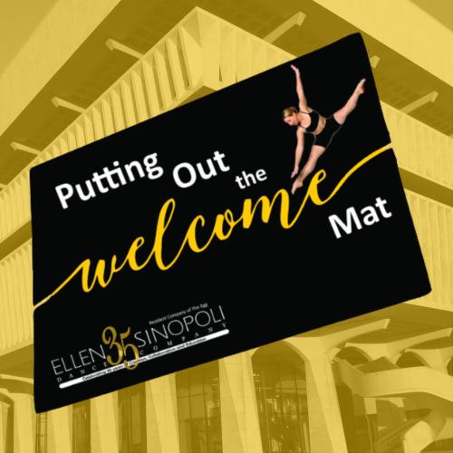 title graphics with a dynamic image of a woman dancing with the NYSM building in the background