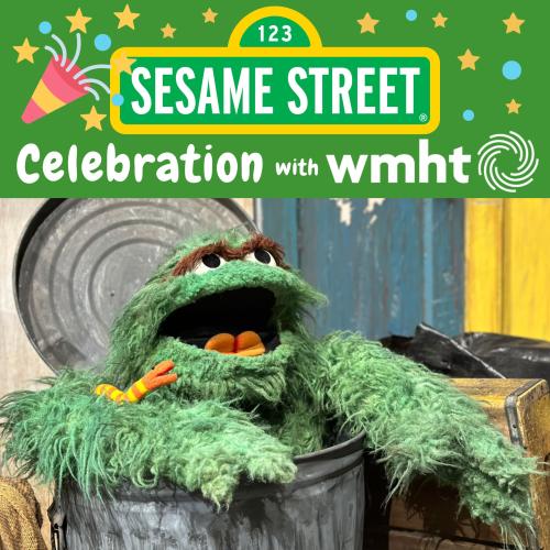 title text over photo of Oscar the Grouch and Slimey