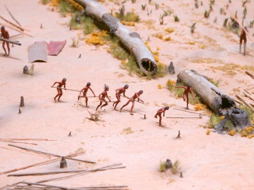 Haudenosaunee Village Model - Hoop and Javelin Game