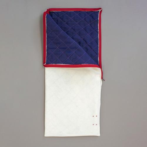 Carrying bag made by Orlando Dugi for the silk beaded bag by Ken William Jr.