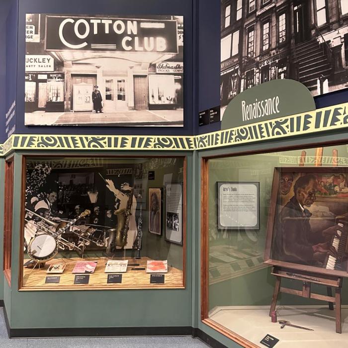 gallery view of the Harlem Renaissance exhibit feature