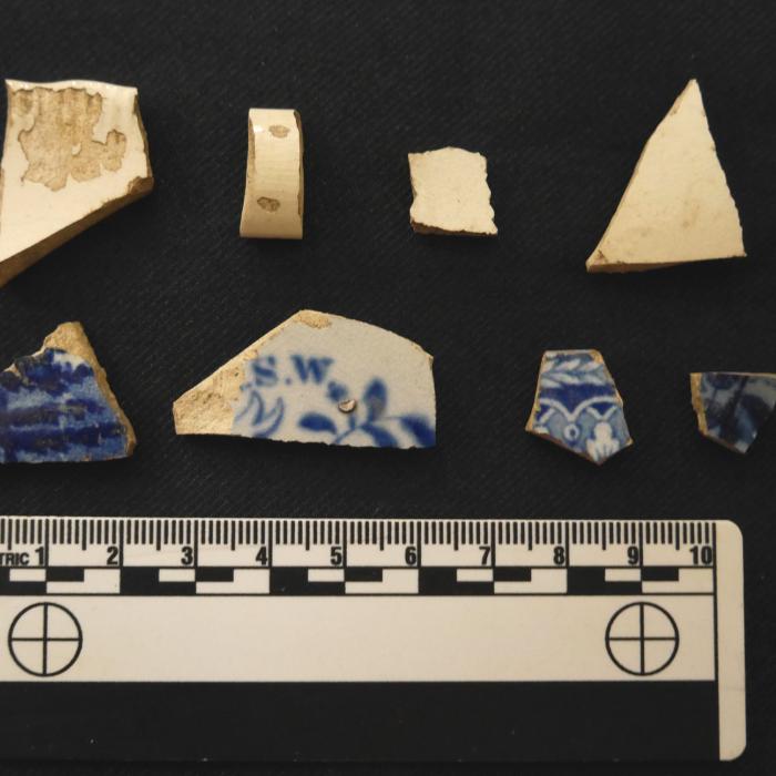 Early 19th-century ceramic artifacts recovered from the surface at the Douw site