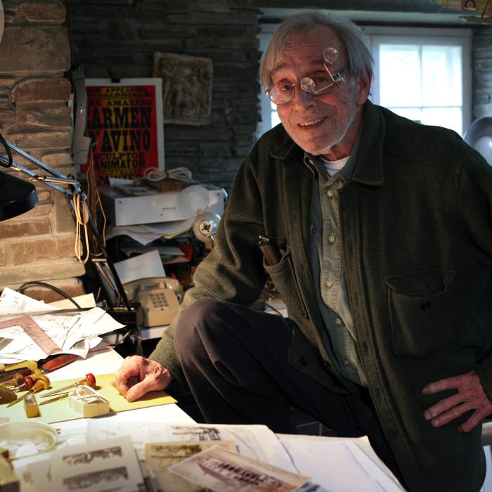 Frank C. Eckmair in his studio