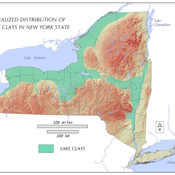 Lake and Clay distribution map