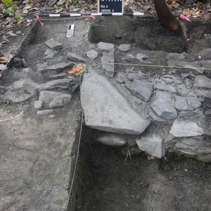 Powell Site stone chimney foundation