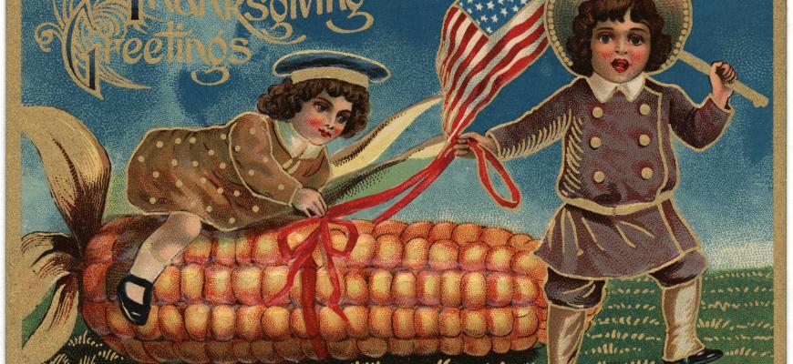 Postcard, thanksgiving Greetings