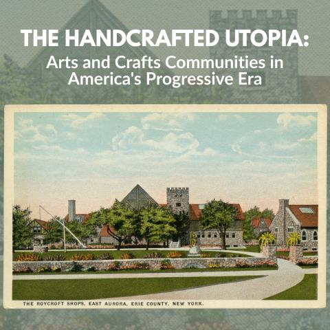 title text over vintage postcard showing a large brick estate home