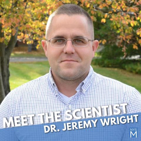 title text over photo of Jeremy Wright